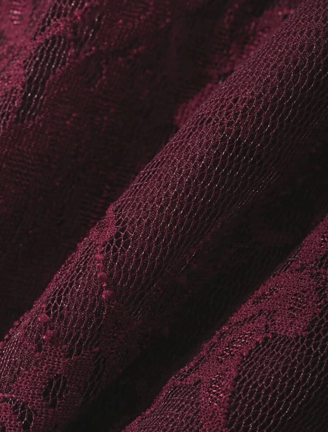 Red Violet Lace Blouse — detail view
