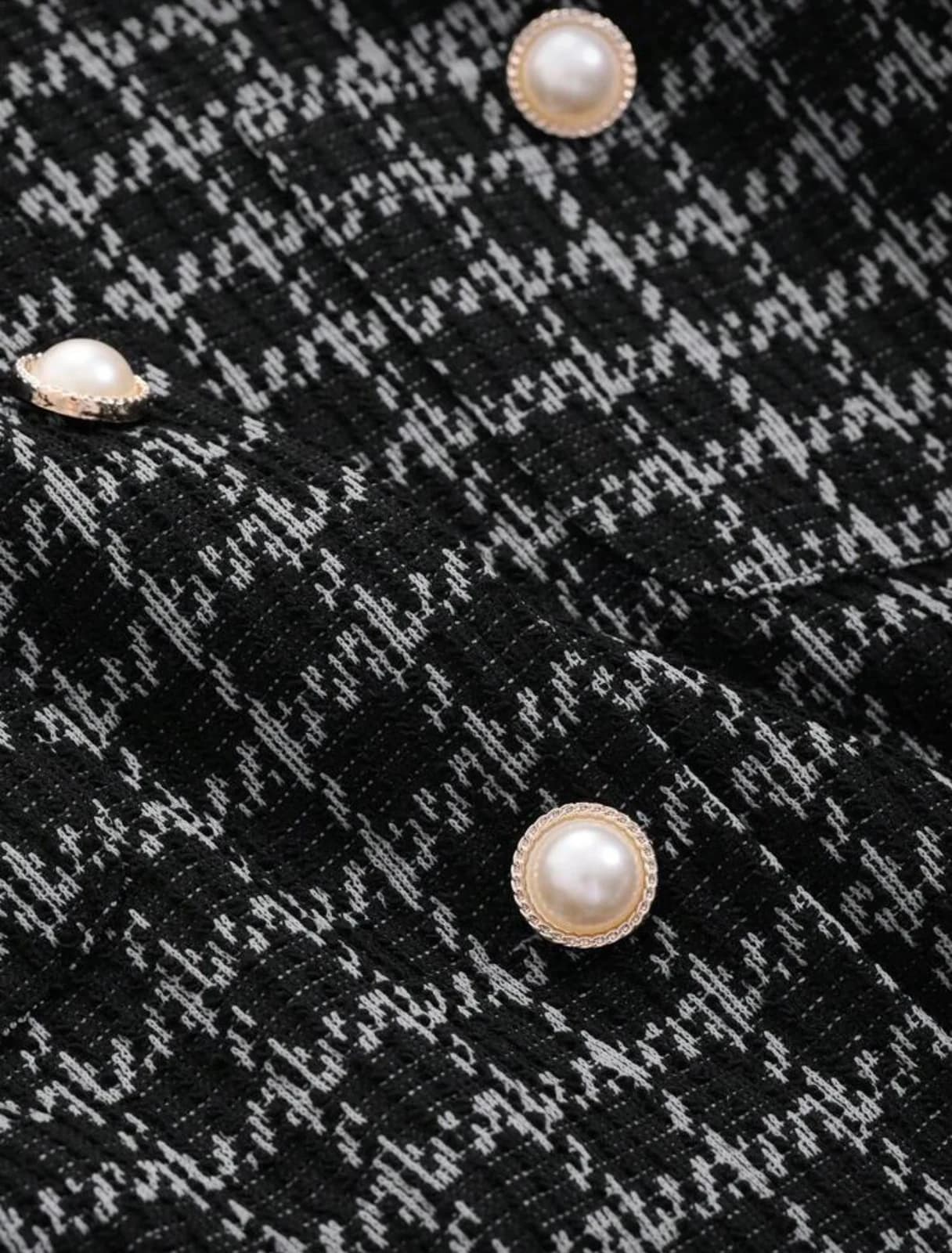 Plaid Short Cardigan — detail view
