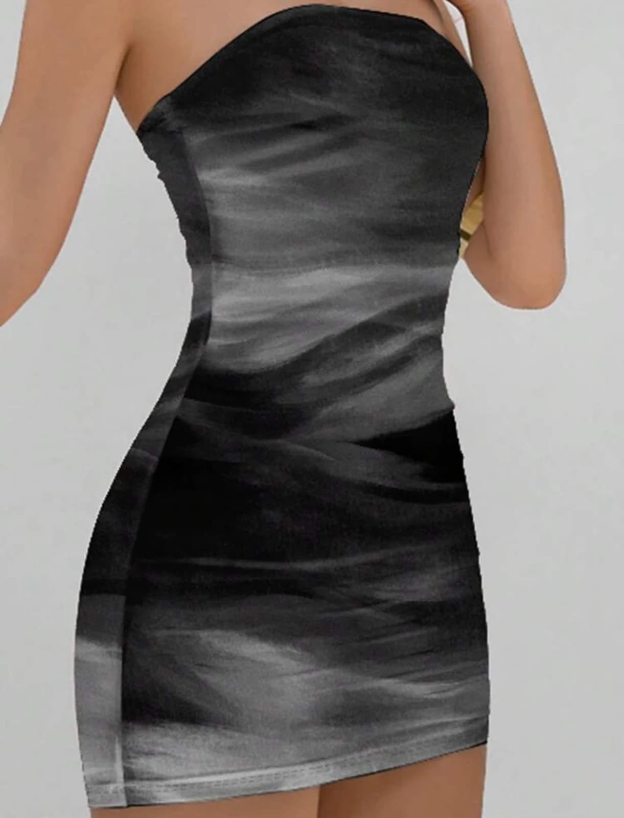 Smoky Bandeau Bodycon Mini Dress — detail view