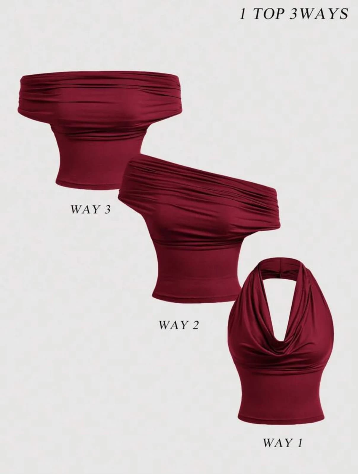 Burgundy Halter Top