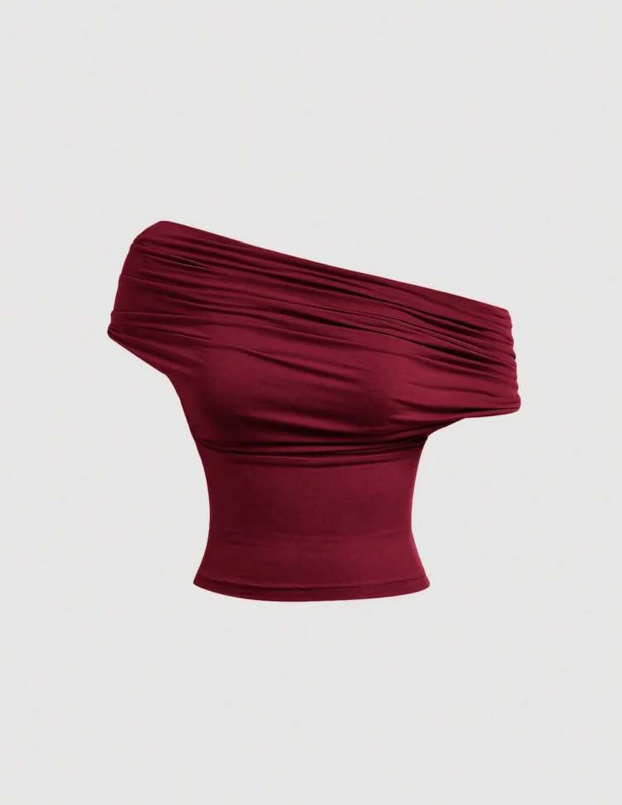 Burgundy Halter Top — side view
