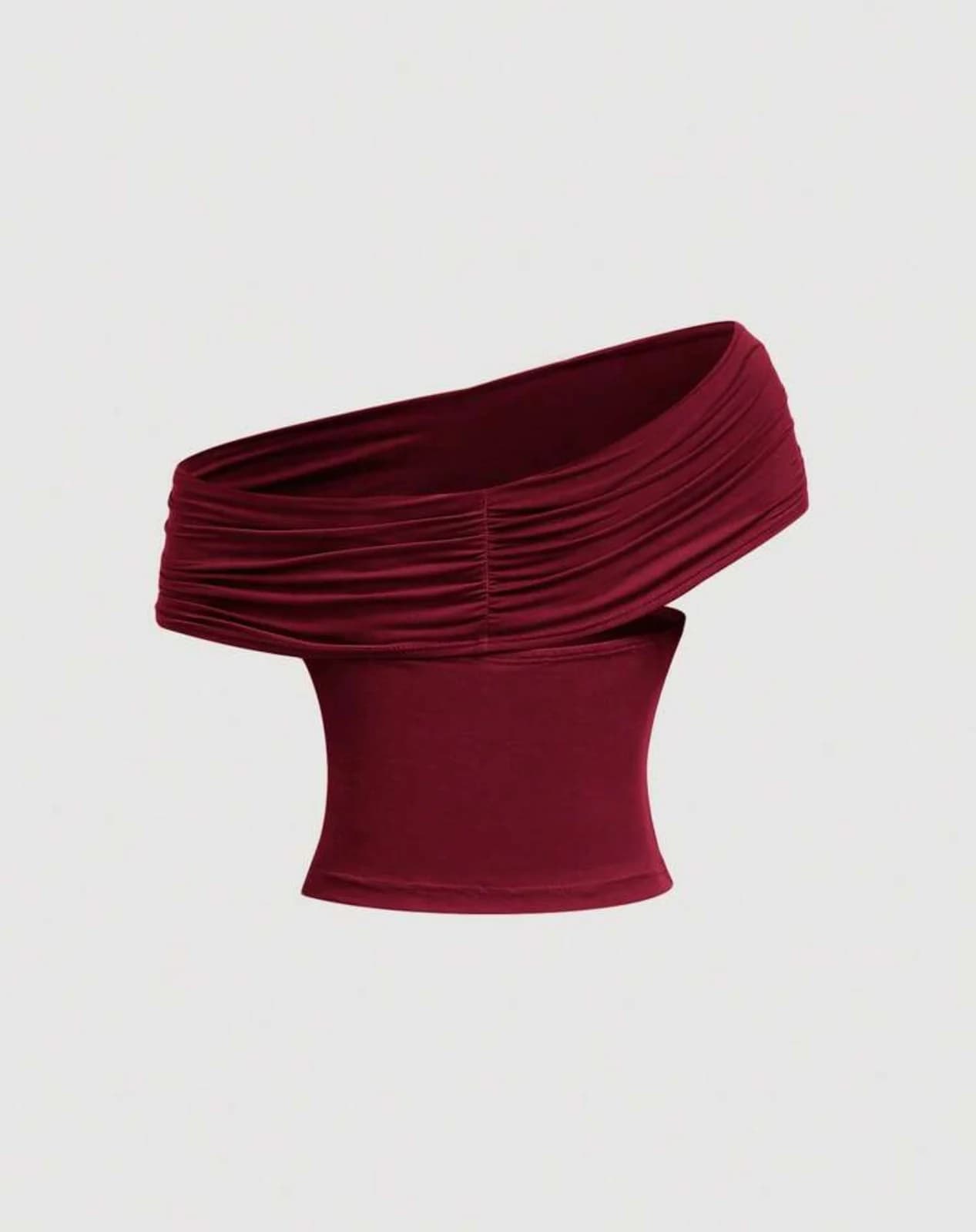Burgundy Halter Top — detail view