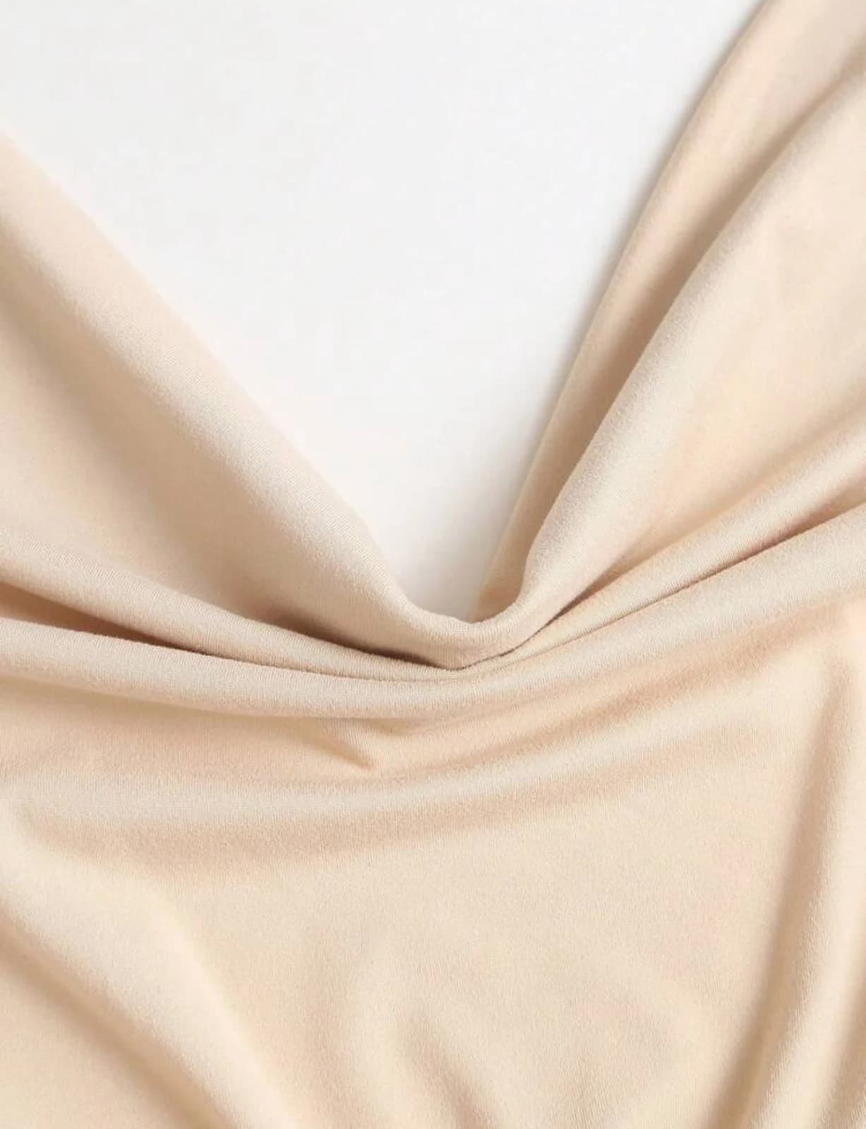 Apricot Pleated Halter Top — reference view