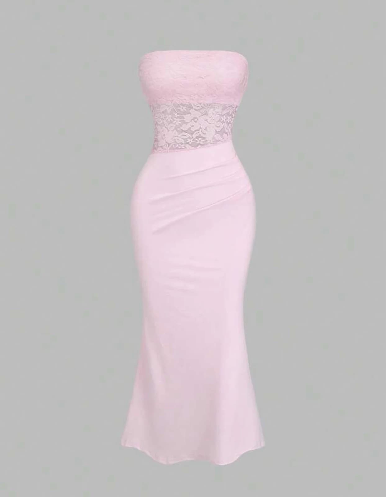 Pink Tube Long Dress