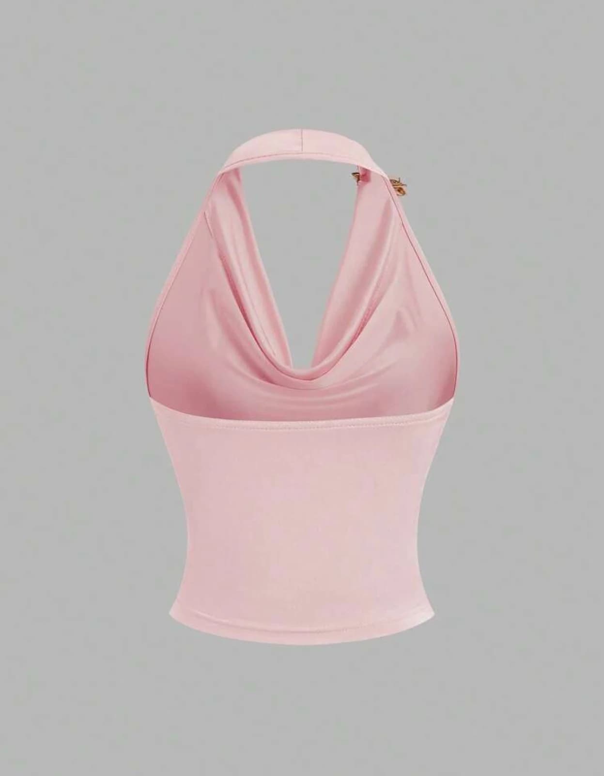 Pink Halter Tank — back view