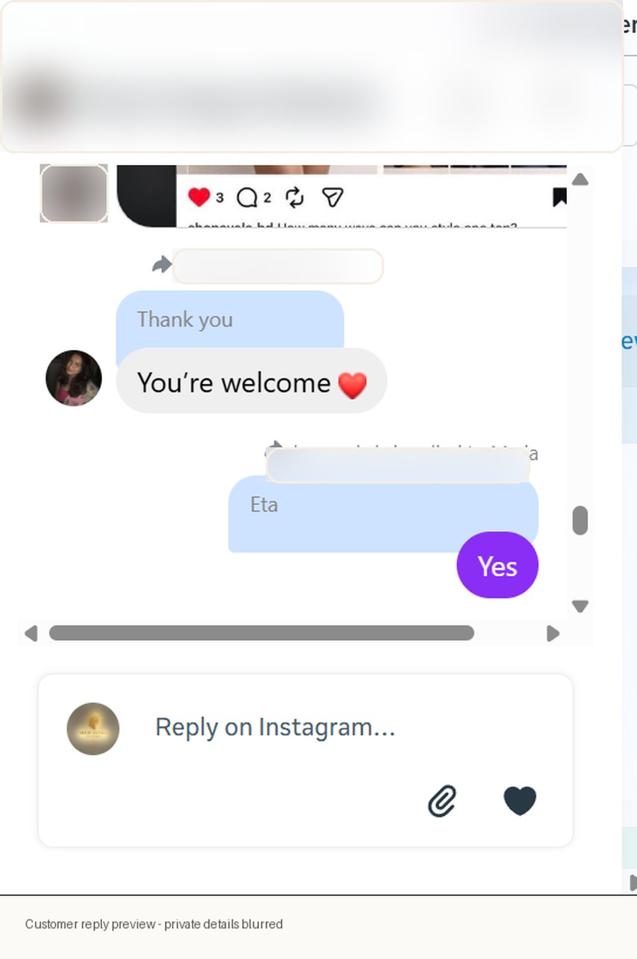 Privacy-protected customer updates